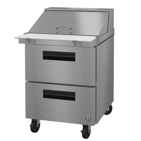 Hoshizaki Refrigerator, Single Section Mega Top Prep Table, Stainless Drawers SR27B-12MD2
